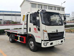 重汽豪曼國六藍牌一拖二平板道路清障車圖片